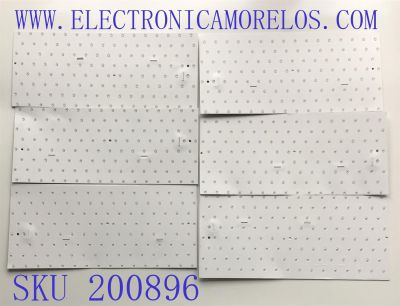 KIT DE LEDS PARA TV TCL (( INCOMPLETO 14 PIEZAS, ORIGINALMENTE CONSTA DE 16 PIEZAS ))/  NUMERO DE PARTE 4C-LB55C8-HR0 / 210412/00904/00WY6/M80DQ8D / 210414 /  / 4C-LB55C8-HR08F / 4C-LB55C8-HR06F / PANEL LVU550NDHL CD9W08 / MODELO  55R635